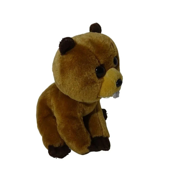 TY VelveTy Richie Beaver Stuffed Animal Plush 6 inch Soft Collectible Toy - Picture 3 of 8